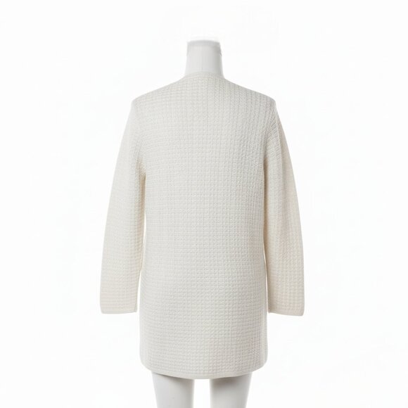 NWT Talbots Women's Textured Metallic Knit Cardigan Coat M - Picture 4 of 13